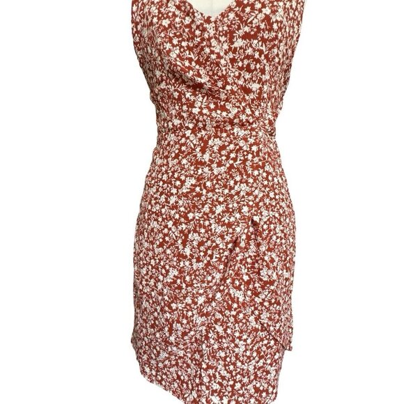 HYFVE HYFVE HYFVE Double‎ Strap Floral Backless Dress Women's Medium Rust NEW - Picture 15 of 16